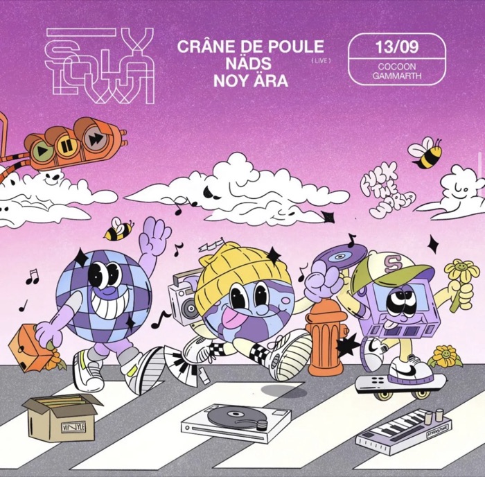 Affiche Slowlay x Crâne de Poule, 13 septembre, Cocoon Gammarth
